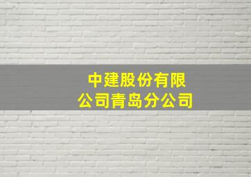 中建股份有限公司青岛分公司