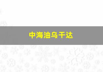 中海油乌干达