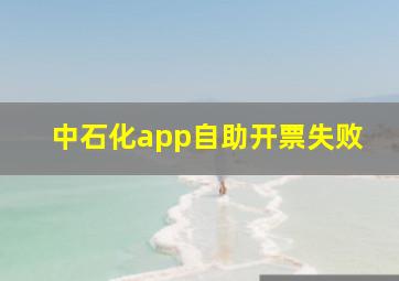 中石化app自助开票失败