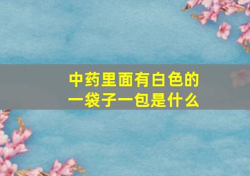 中药里面有白色的一袋子一包是什么