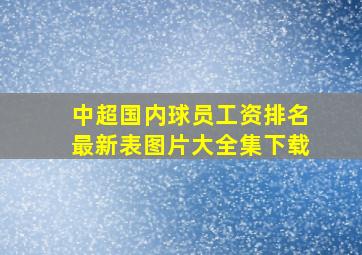 中超国内球员工资排名最新表图片大全集下载