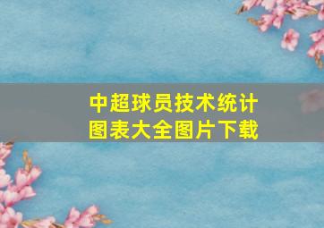 中超球员技术统计图表大全图片下载