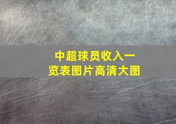 中超球员收入一览表图片高清大图