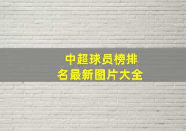 中超球员榜排名最新图片大全