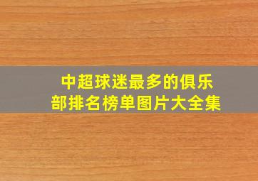 中超球迷最多的俱乐部排名榜单图片大全集