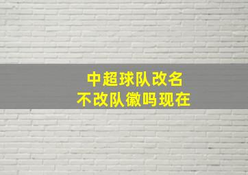 中超球队改名不改队徽吗现在