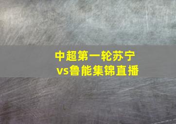 中超第一轮苏宁vs鲁能集锦直播