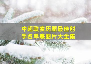 中超联赛历届最佳射手名单表图片大全集