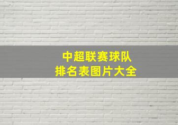 中超联赛球队排名表图片大全