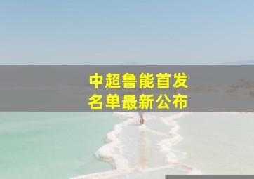 中超鲁能首发名单最新公布