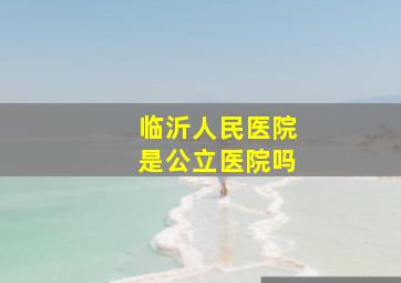 临沂人民医院是公立医院吗