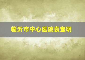 临沂市中心医院袁堂明