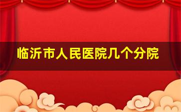 临沂市人民医院几个分院