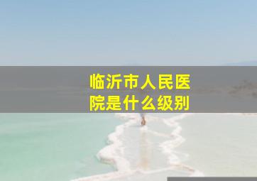 临沂市人民医院是什么级别