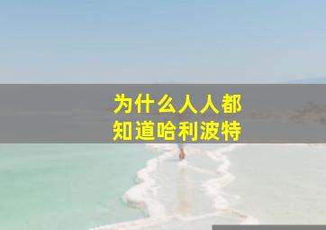 为什么人人都知道哈利波特