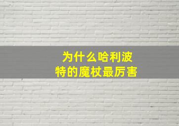 为什么哈利波特的魔杖最厉害