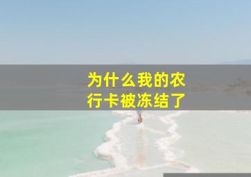 为什么我的农行卡被冻结了