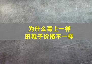 为什么毒上一样的鞋子价格不一样