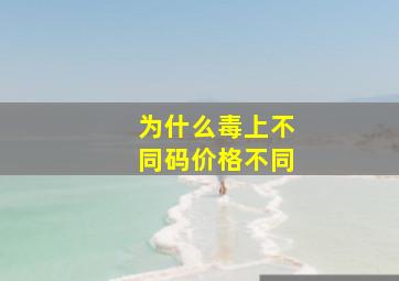 为什么毒上不同码价格不同