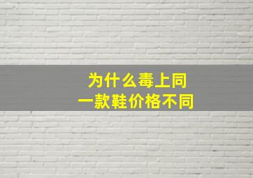 为什么毒上同一款鞋价格不同