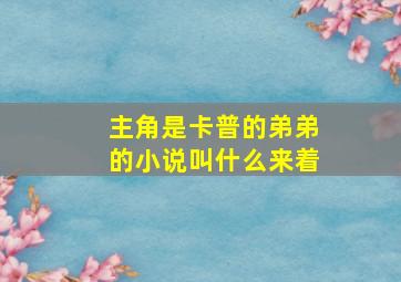 主角是卡普的弟弟的小说叫什么来着