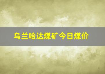 乌兰哈达煤矿今日煤价