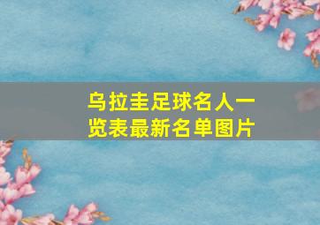 乌拉圭足球名人一览表最新名单图片