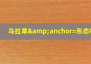 乌拉草&anchor=形态特征