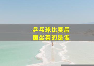 乒乓球比赛后面坐着的是谁