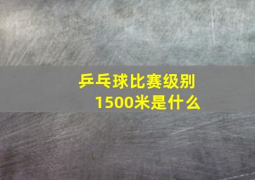 乒乓球比赛级别1500米是什么