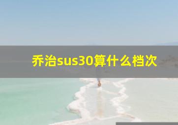 乔治sus30算什么档次