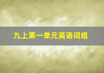 九上第一单元英语词组