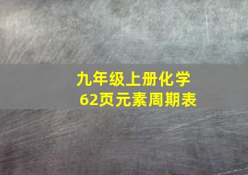 九年级上册化学62页元素周期表