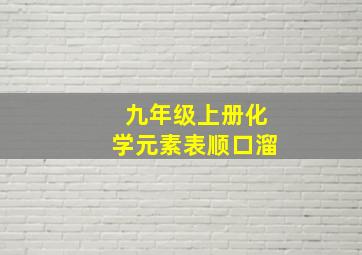 九年级上册化学元素表顺口溜