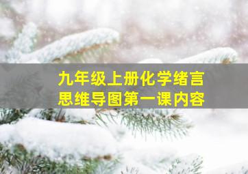 九年级上册化学绪言思维导图第一课内容