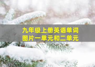 九年级上册英语单词图片一单元和二单元