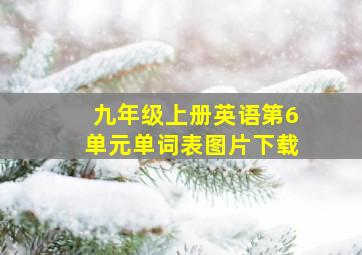 九年级上册英语第6单元单词表图片下载