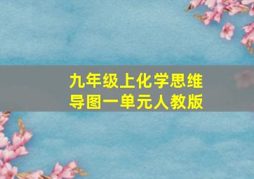 九年级上化学思维导图一单元人教版