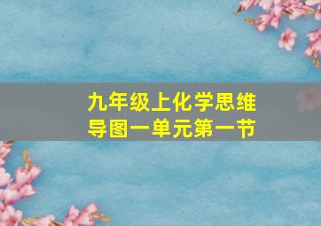 九年级上化学思维导图一单元第一节