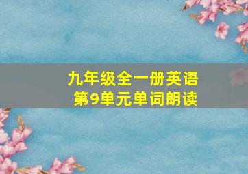 九年级全一册英语第9单元单词朗读