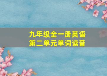 九年级全一册英语第二单元单词读音