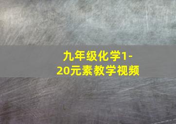 九年级化学1-20元素教学视频