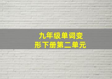 九年级单词变形下册第二单元