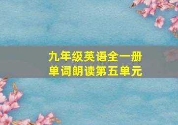 九年级英语全一册单词朗读第五单元