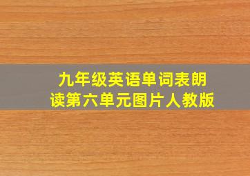 九年级英语单词表朗读第六单元图片人教版