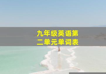 九年级英语第二单元单词表