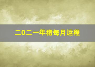 二0二一年猪每月运程