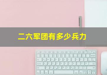 二六军团有多少兵力