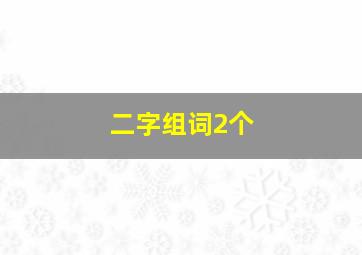 二字组词2个