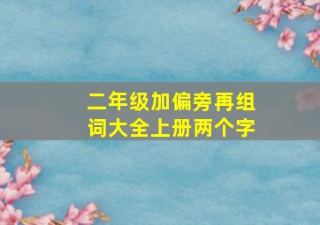 二年级加偏旁再组词大全上册两个字